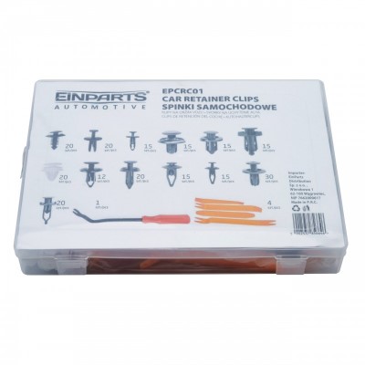 Clipes para Carro 232 Pcs com Ferramentas EPCRC01