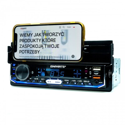 Rádio 1 DIN USB Micro SD BT com Suporte Telemovel e Aplicativo EPCR14 - Image 13