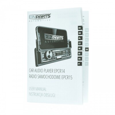 Rádio 1 DIN USB Micro SD BT com Suporte Telemovel e Aplicativo EPCR14 - Image 8